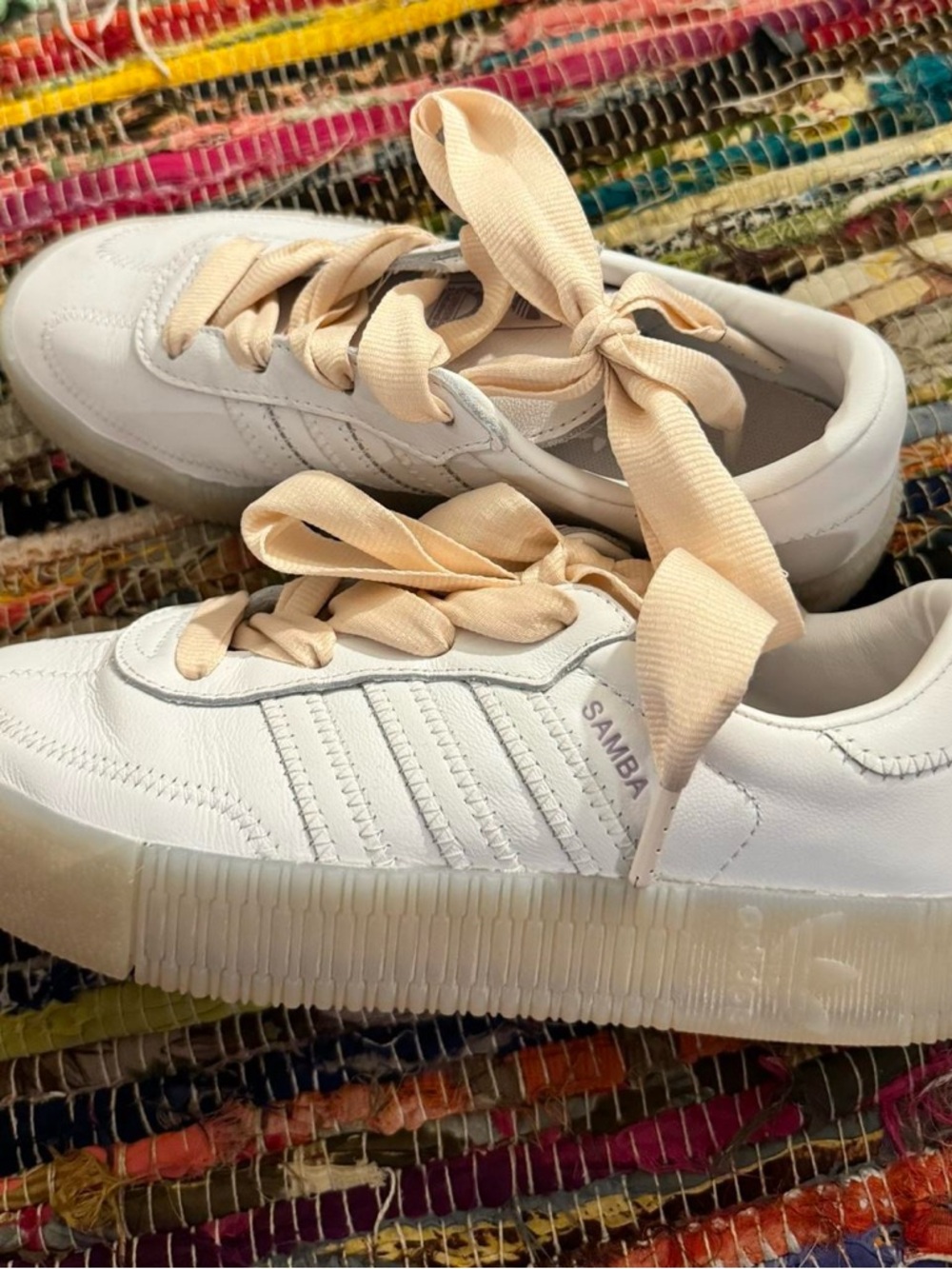 Adidas Sambarose  White Halo Pink Sneakers